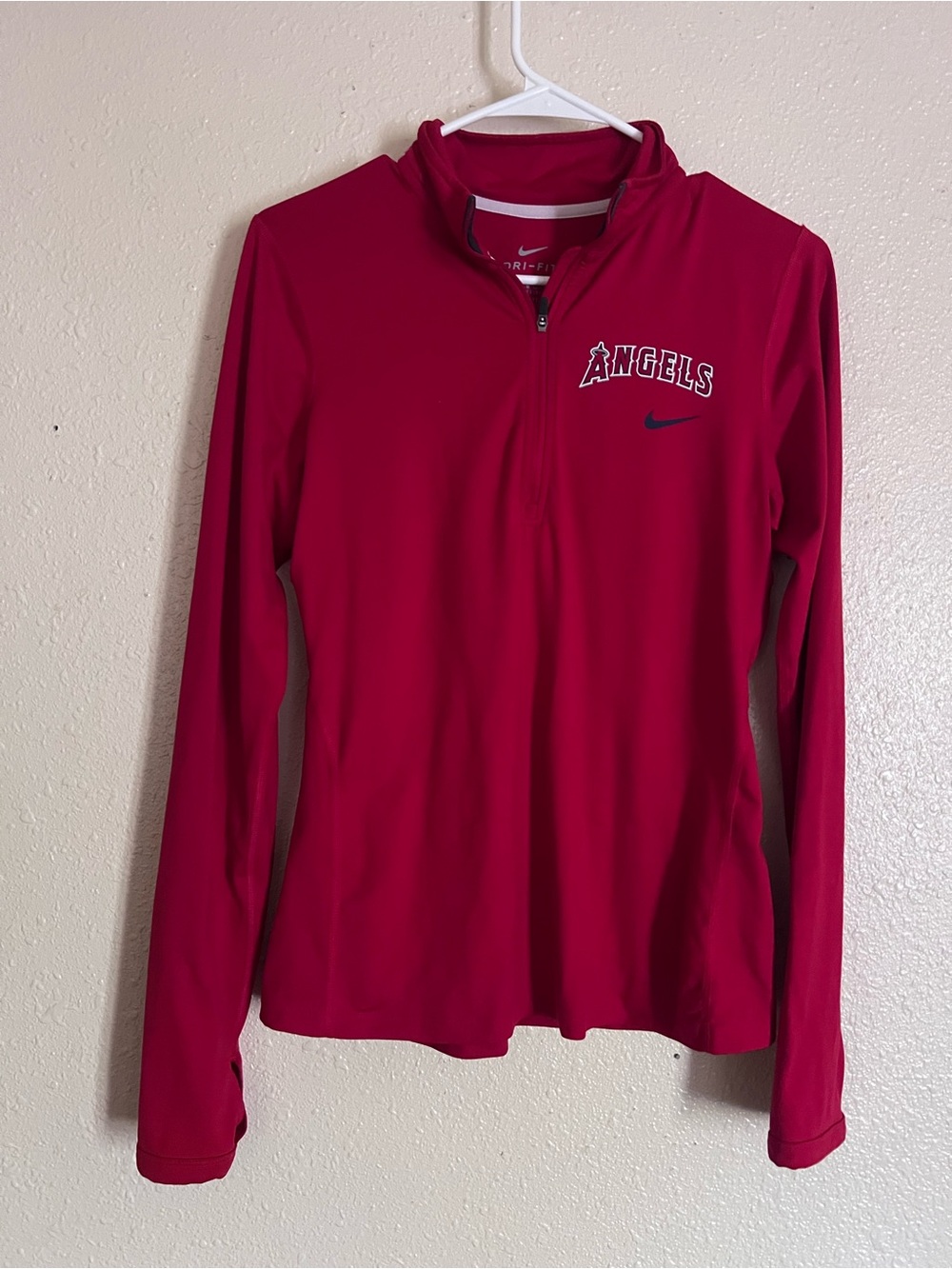 Nike Red 'Angels' Quarter-Zip Pullover
